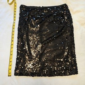 Black Sequin Skirt, Size 4, NWT